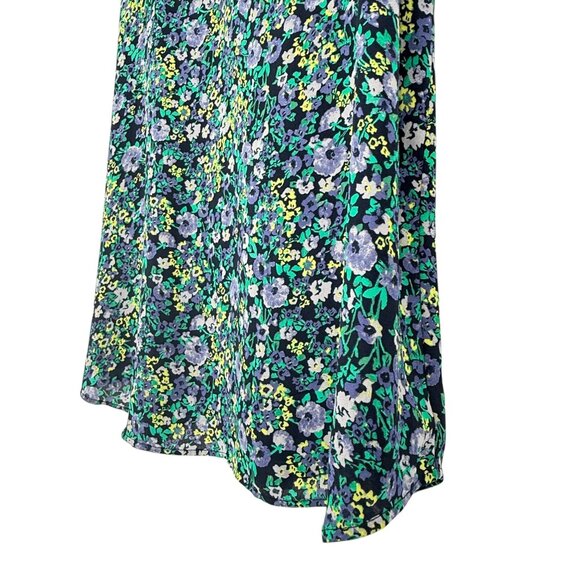 NWT Loft Womens M Micro Floral Racerback Tank Top Lined Blue Green Cottagecore - Picture 7 of 16